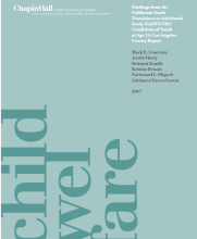 Cover of Child Welfare Report, "Conditions of Foster Youth at Age 23"